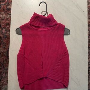 French Connection Fuchsia Sleeveless Cowl Neck Sweater